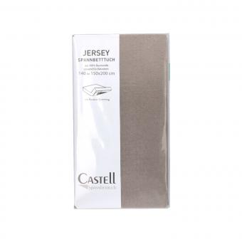Castell Spannbetttuch Jersey taupe 150/200 