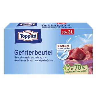 Toppits Gefrierbeutel 3 Liter 30 Stück 