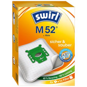 Swirl Staubsaugerbeutel M52 (4 Stück + 1 Filter) 