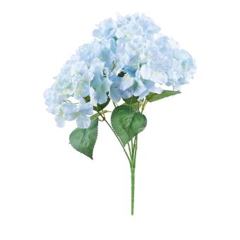Kunstblume Hortensie 43 cm Hellblau 