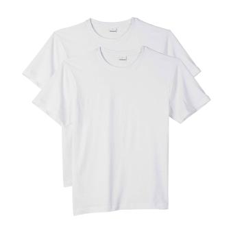 KODi basic T-Shirt Rundhals Herren 2er L weiß 