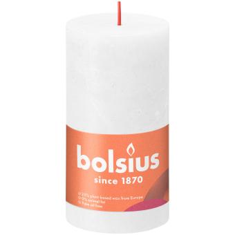 Bolsius Rustikkerze Shine 130/68 mm Wolkiges Weiß 