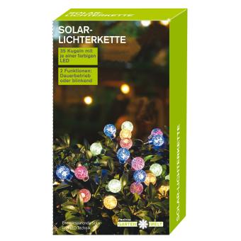 KODi season Solarlichterkette Kugel 5,5m bunt m. 35 LEDs  