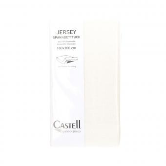 Castell Spannbetttuch Jersey weiß 180/200 