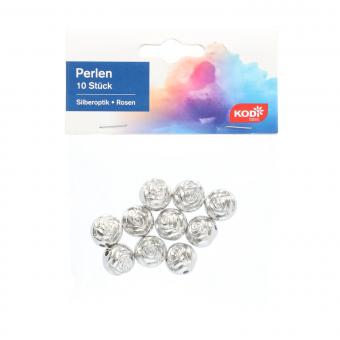 KODi Basic Perlen Silberoptik Rose 10 Stück 11 g  