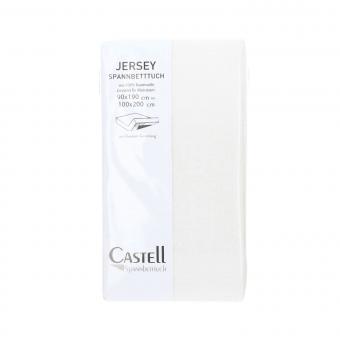 Castell Spannbetttuch Jersey weiß 100/200 