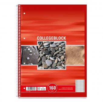 Collegeblock DIN A4 kariert 160 Blatt FSC Mix 