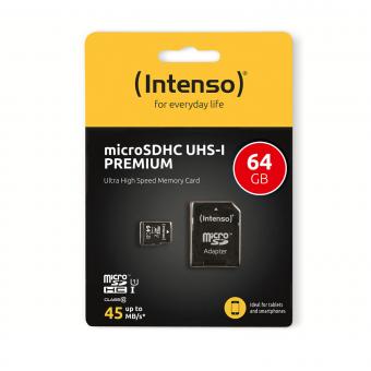Intenso Micro SDHC Card Class 10 UHS-I 64GB 