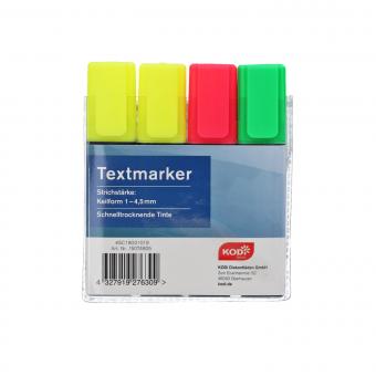 KODi Basic Textmarker 4er-Pack 