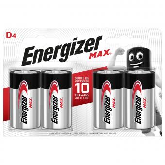 Energizer Batterie Alkaline Max Mono D 4er 