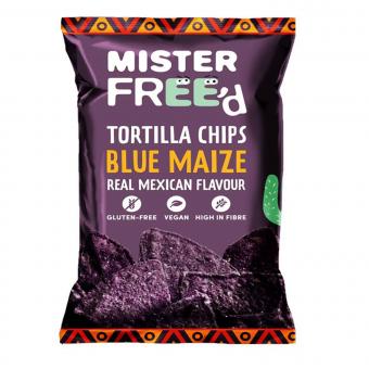 Mister Freed Chips Tortilla Vegan Blue Maize 135 g 