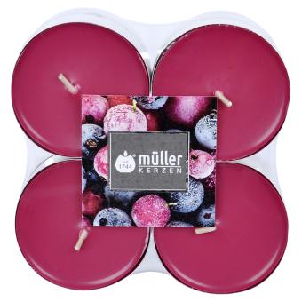 Müller Kerzen Duft-Teelichte Wildbeere Maxi 8 Stück 