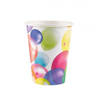 Amscan Einwegbecher "Ballons" aus Papier 250 ml 