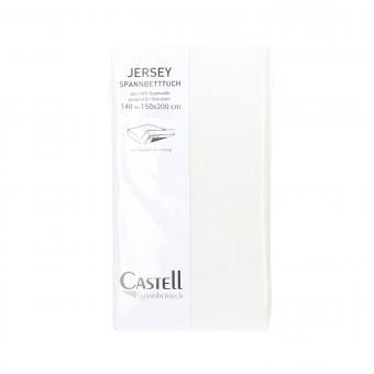Castell Spannbetttuch Jersey weiß 150/200 