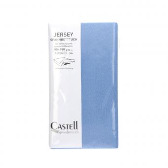 Castell Spannbetttuch Jersey hellblau 100/200 