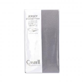 Castell Spannbetttuch Jersey hellgrau 100/200 